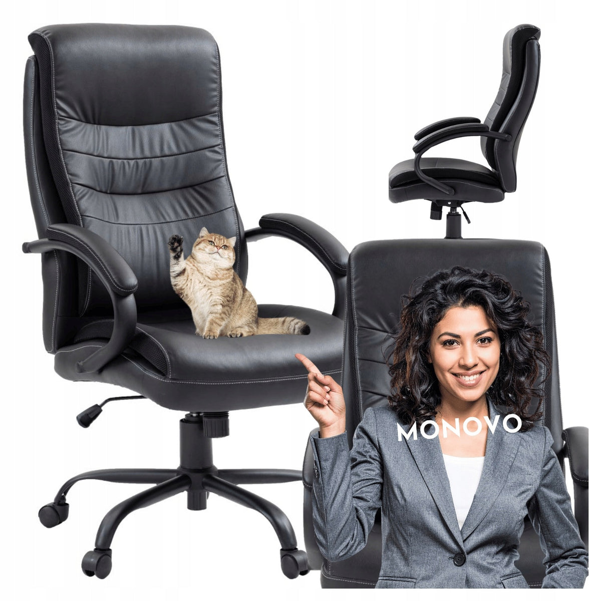 TILT Cabinet Chair for Computer Office Black WESTON