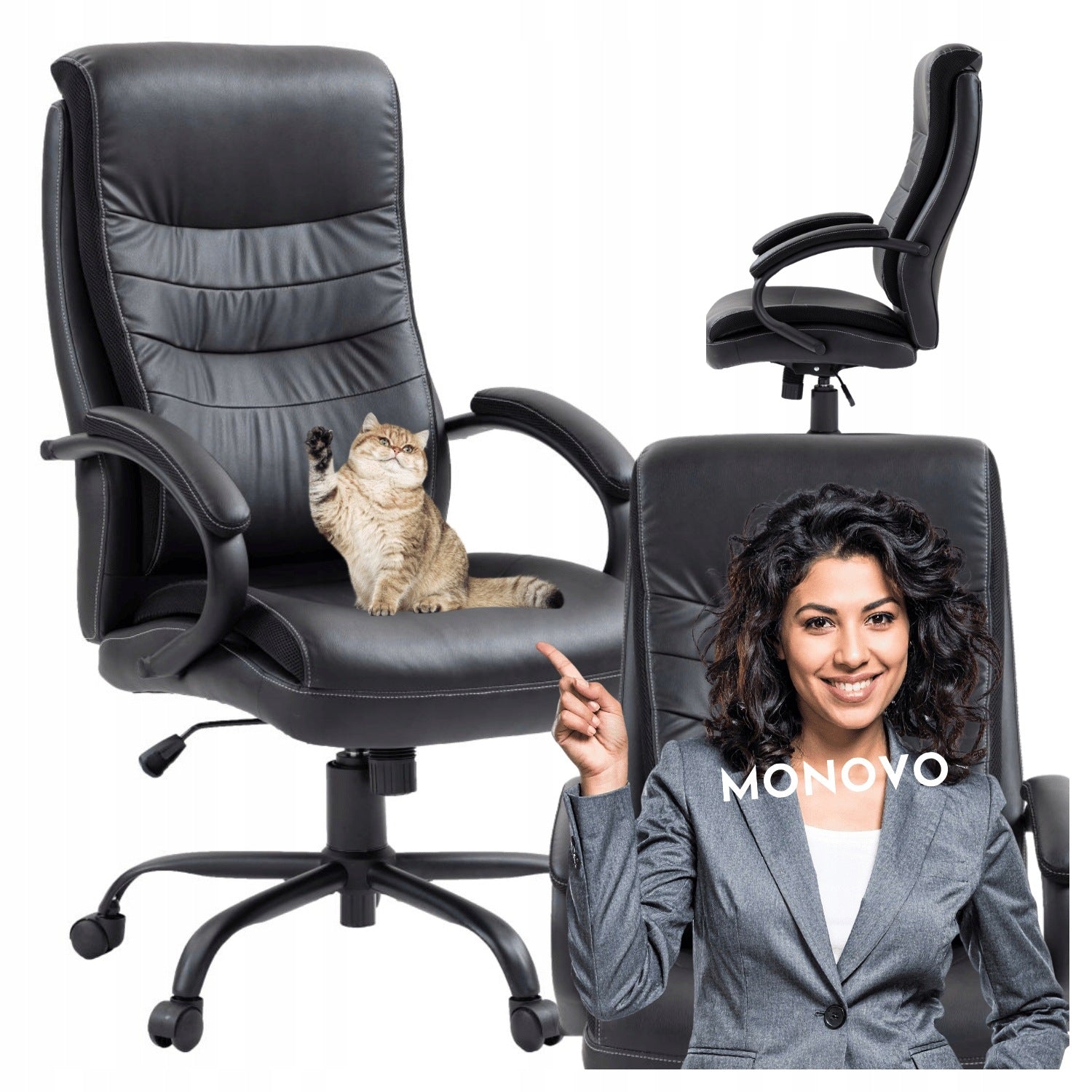 TILT Cabinet Chair for Computer Office Black WESTON