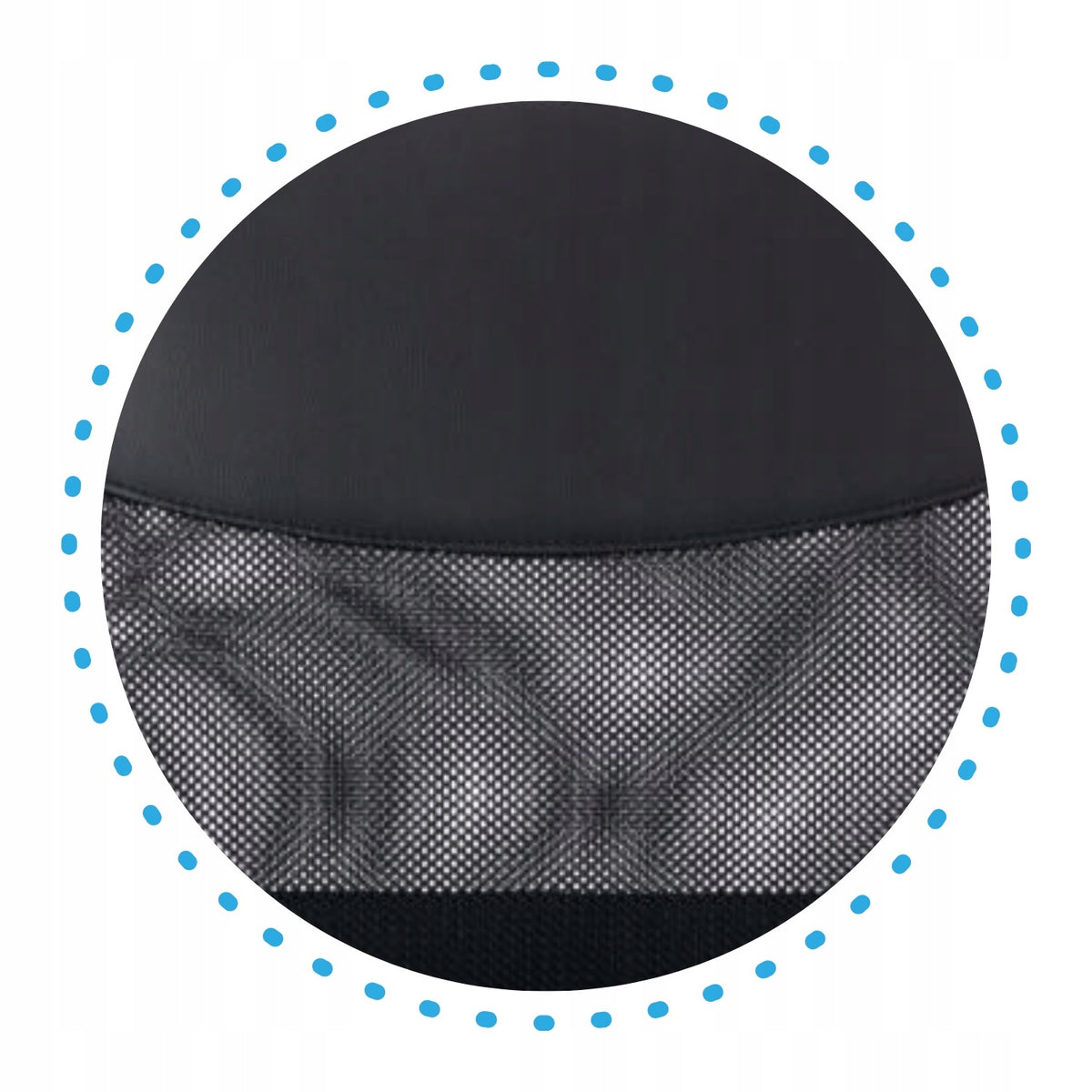 TILT Swivel Chair for Computer Black Mesh RIOS Furniture depth 58 cm