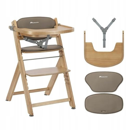 TIMBA 2 WITH CUSHION CHILDREN'S WOODEN HIGH CHAIR 6+ FOR EVERYDAY USE Packaging status original