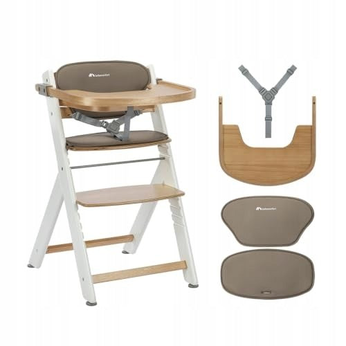 TIMBA 2 WITH CUSHION WOODEN CHILDREN'S HIGH CHAIR 6+ MONTHS UP TO 110 KG Packaging status original