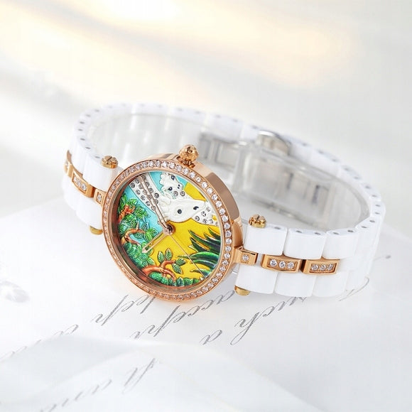 TIME100 FASHIONABLE AND ELEGANT WOMEN'S CERAMIC WATCH WITH ENAMEL Brand no brand
