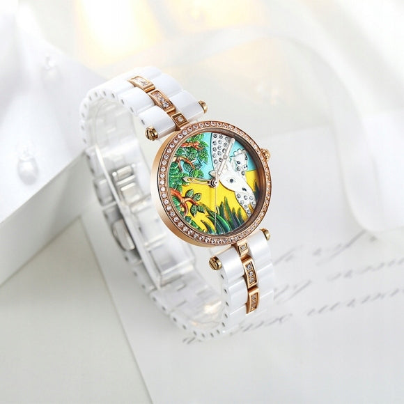 TIME100 FASHIONABLE AND ELEGANT WOMEN'S CERAMIC WATCH WITH ENAMEL EAN (GTIN) 5056096019520