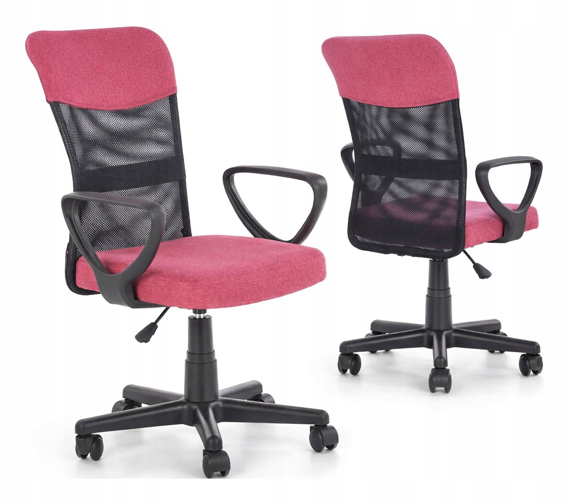 TIMMY Youth Armchair Pink Swivel Adjustable for Mesh Desk Packaging status original