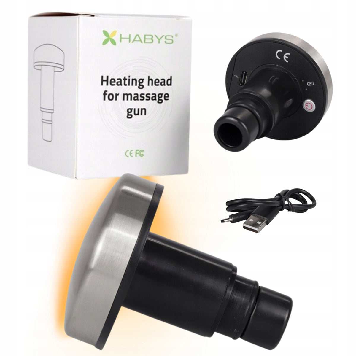 TIP MASSAGE GUN WARMING VIBRATING MASSAGER HABYS