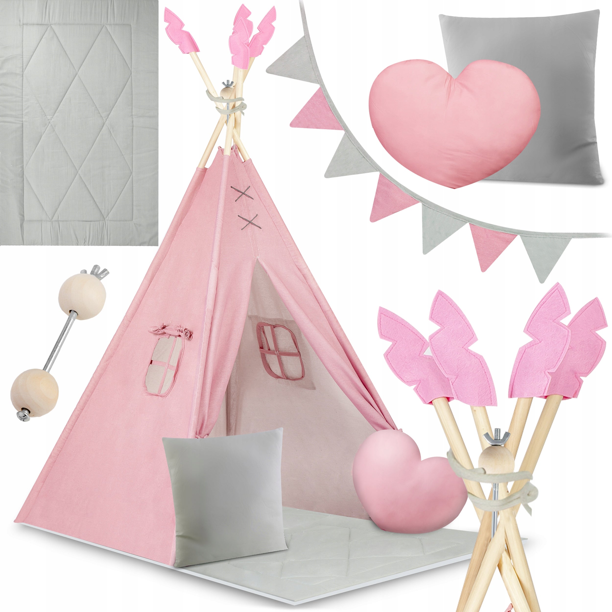 TIPI children's tent TEEPEE Garland Cushions LARGE MAT STABILIZER