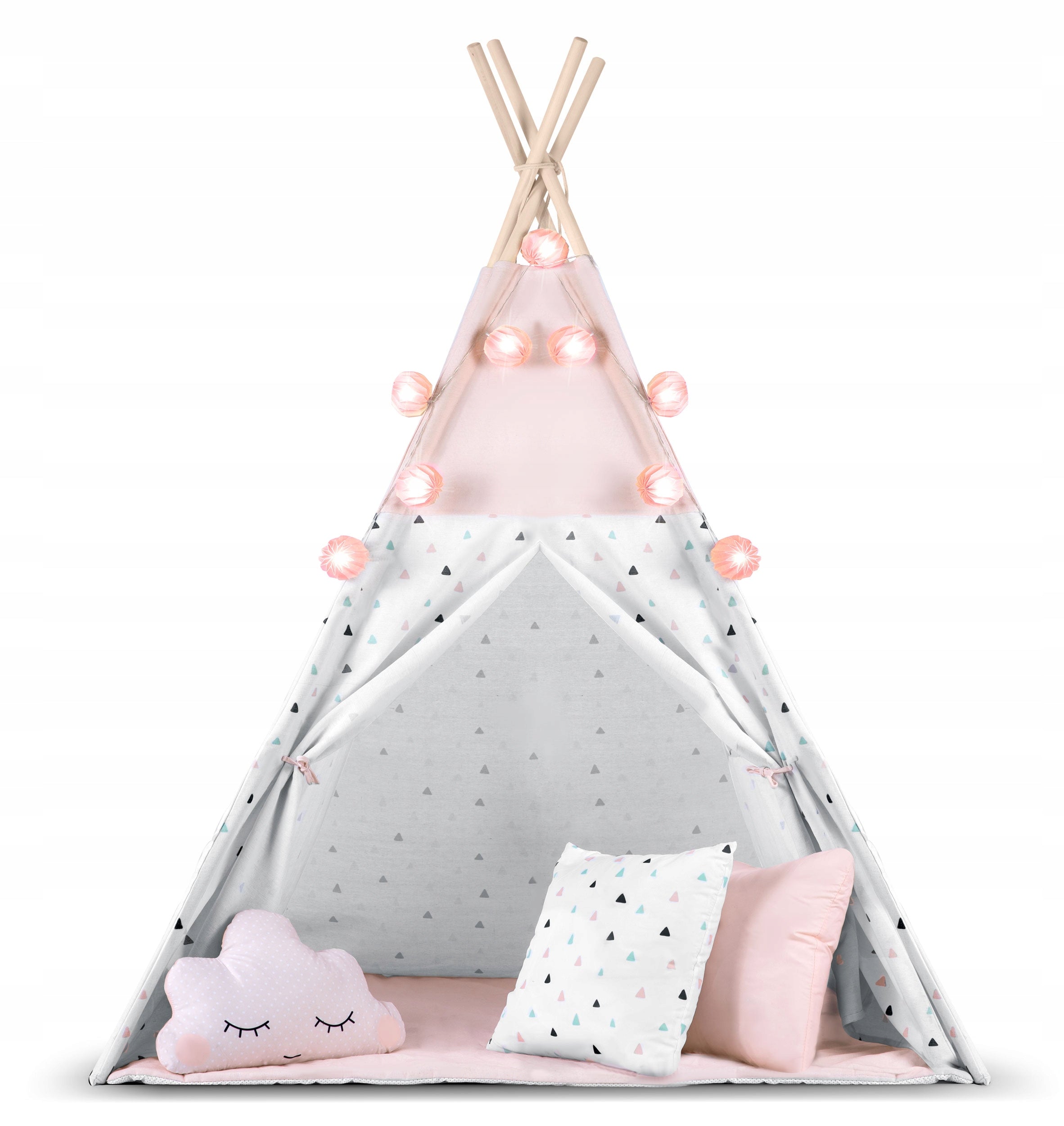 TIPI tent wigwam for children TEEPEE Garland Cushions Stabilizer Nukido Brand Nukido