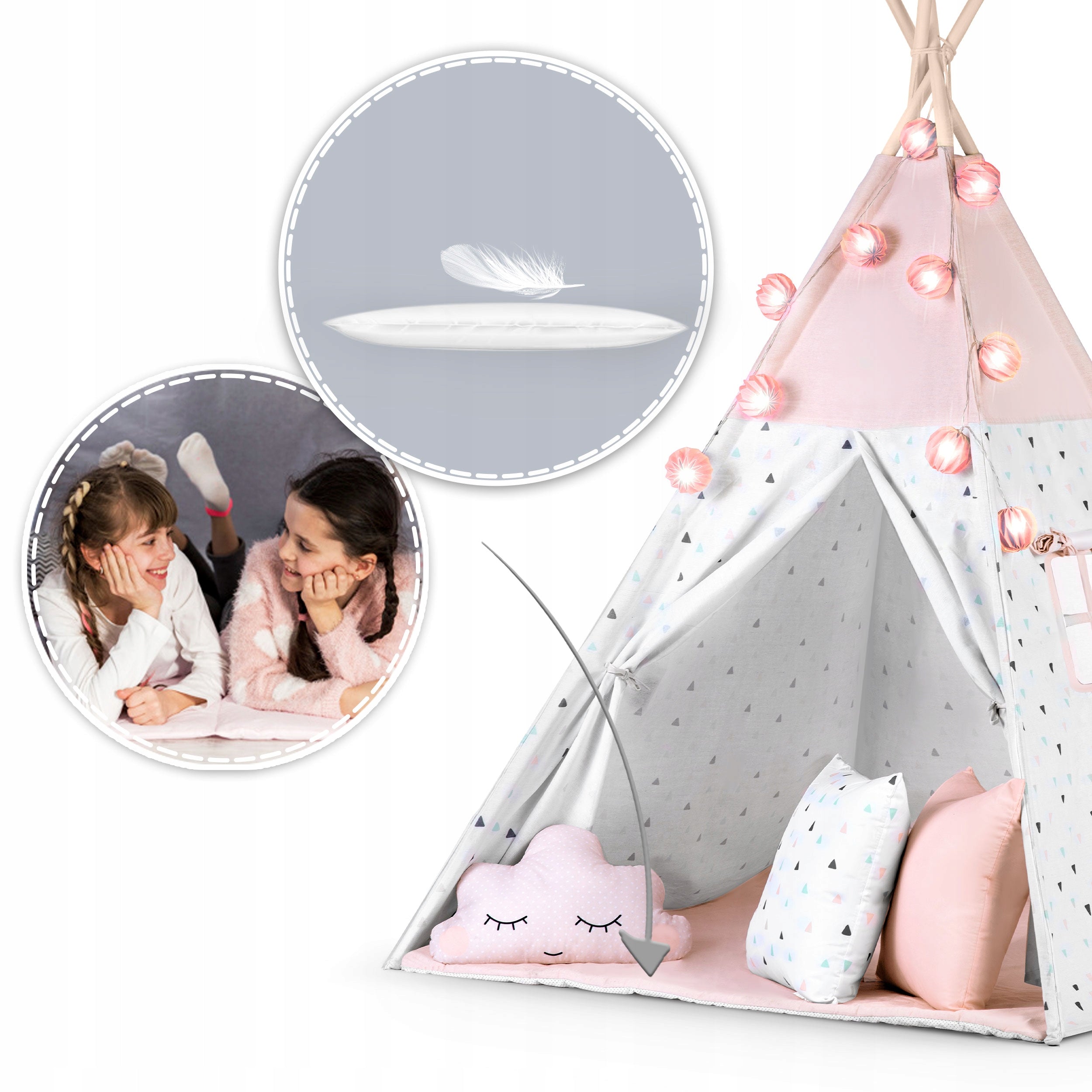 TIPI tent wigwam for children TEEPEE Garland Cushions Stabilizer Nukido Character/Title none