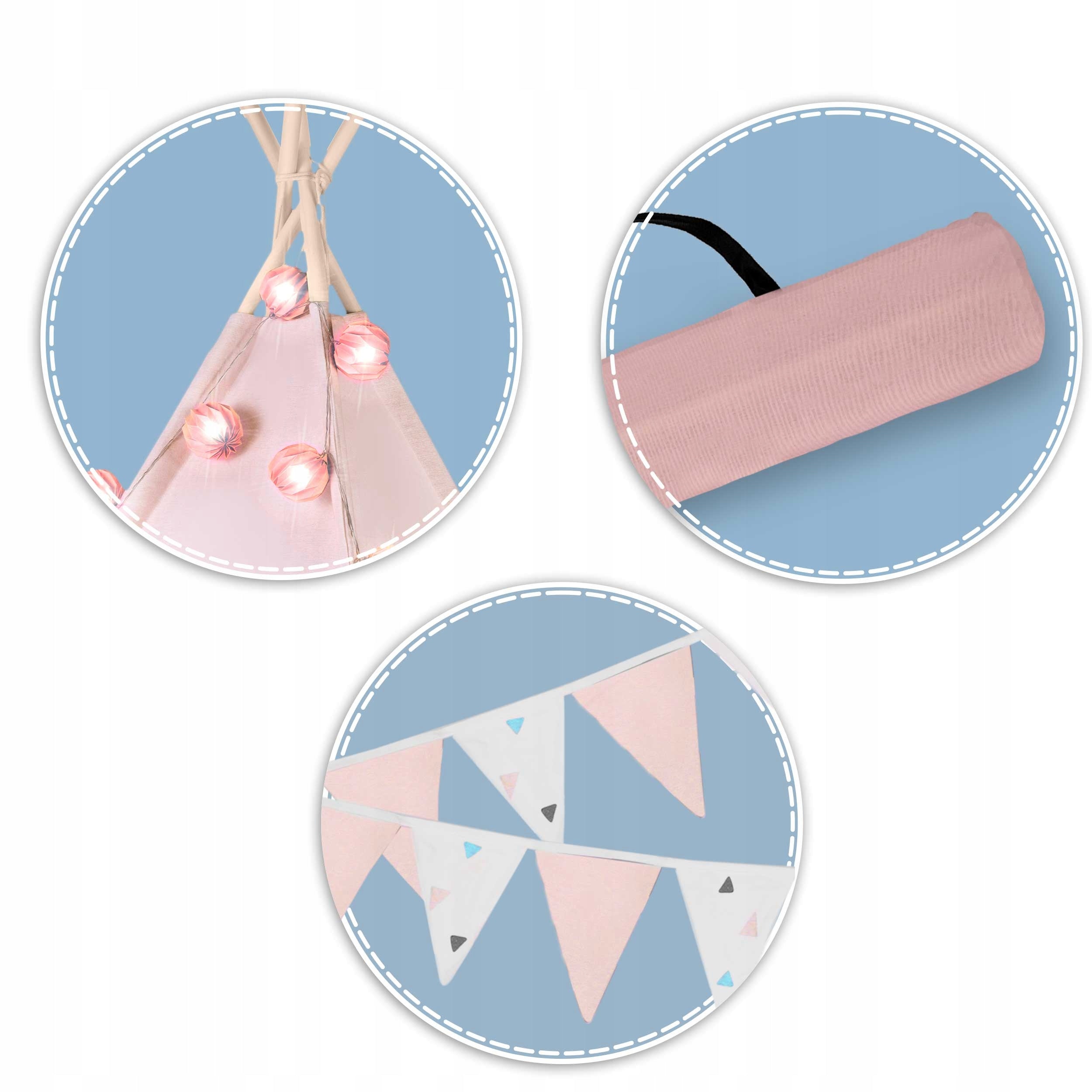 TIPI tent wigwam for children TEEPEE Garland Cushions Stabilizer Nukido Manufacturer code 740022