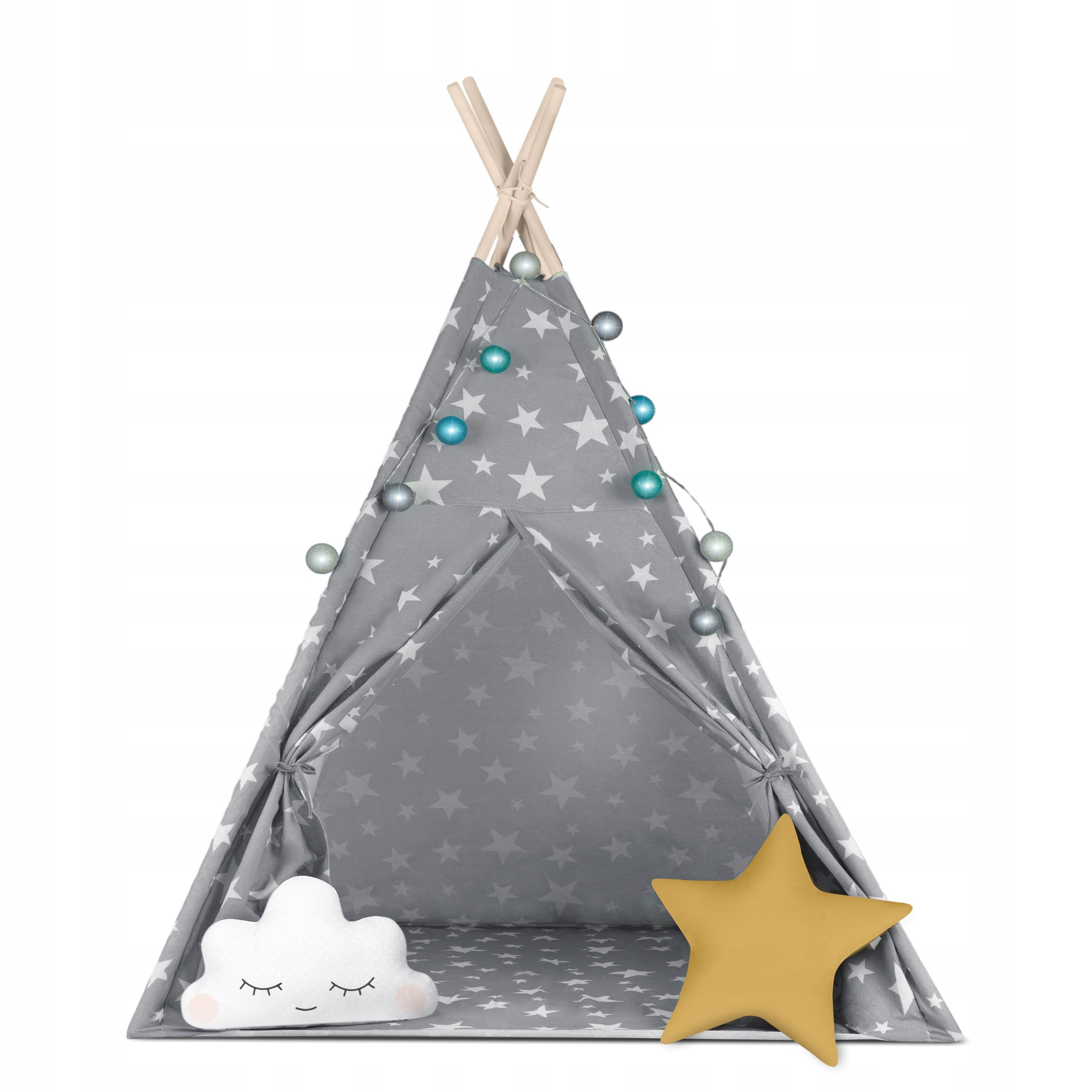 TIPI wigwam tent for children TEEPEE Cushions Lights Cover Nukido Brand Nukido