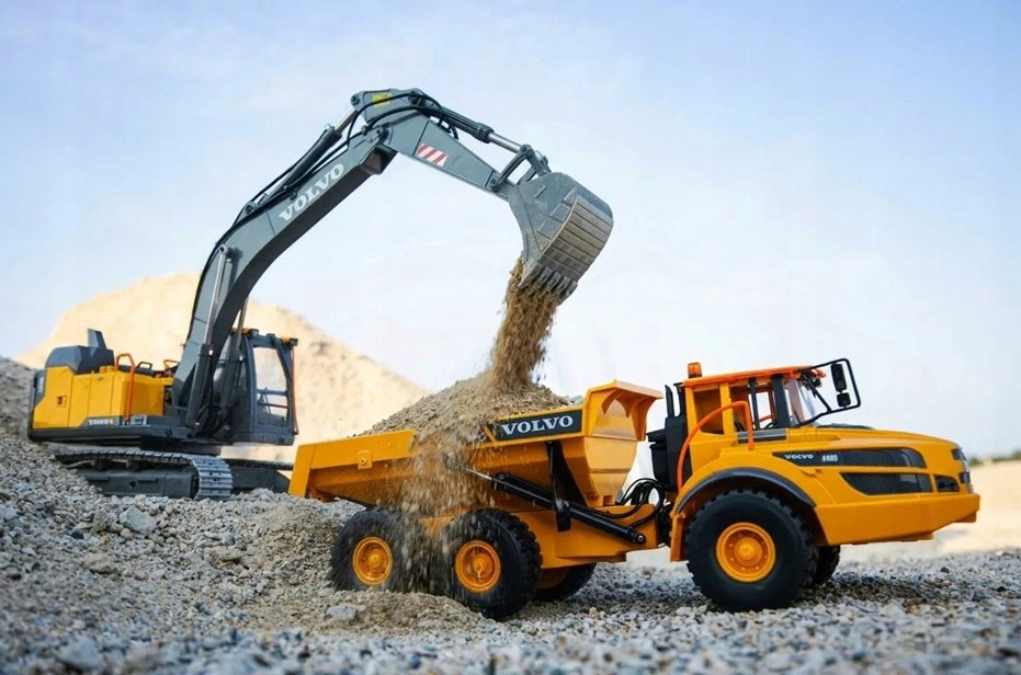 TIPPER REMOTE CONTROLLED VOLVO A40G DRIVE 6x6 E591-003 DOUBLEE FOR GIFT Brand Double E