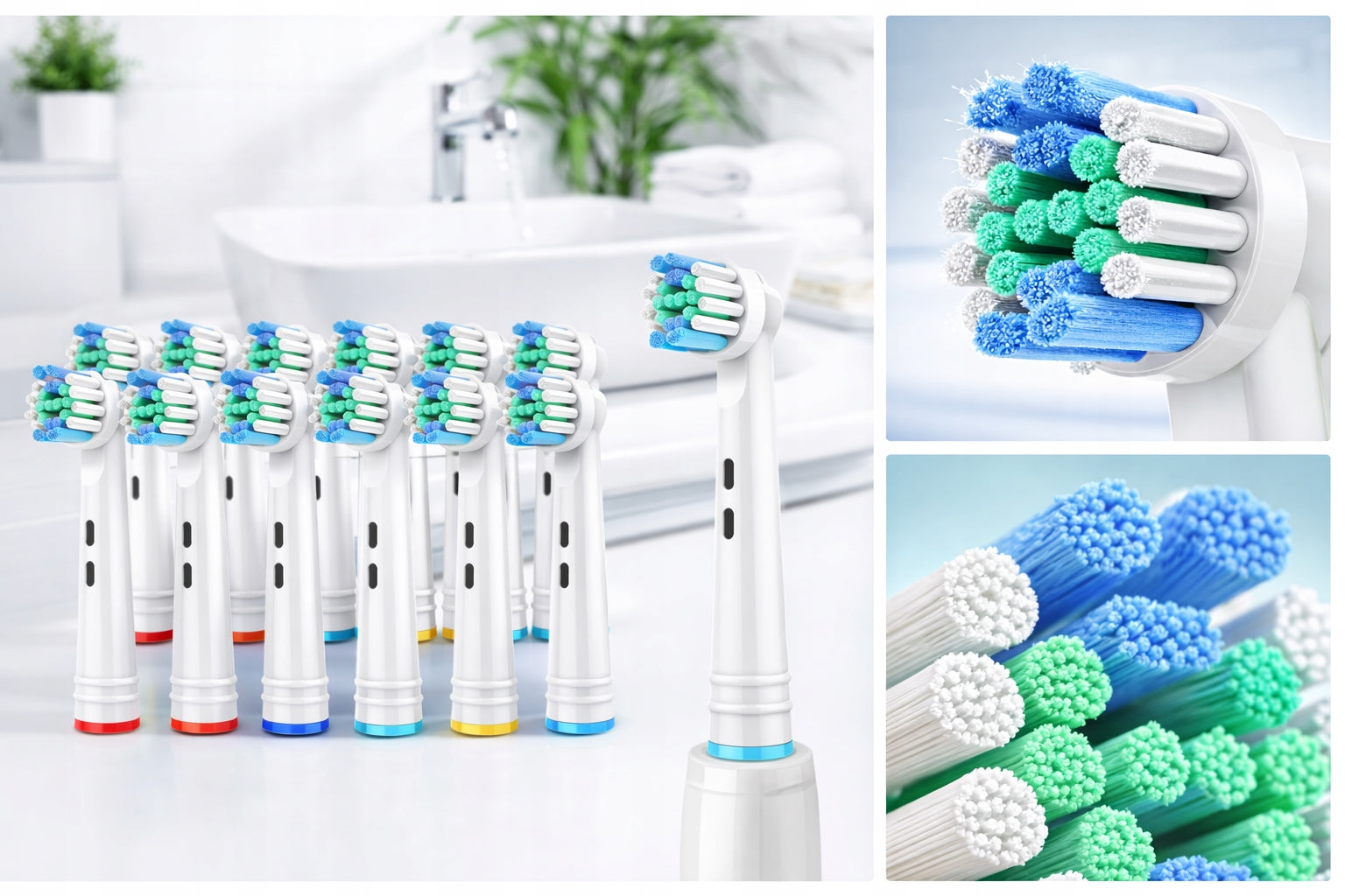 TIPS FOR ELECTRIC TOOTHBRUSH BRAUN ORAL-B 20 PIECES Packaging status original
