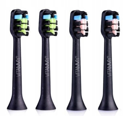 TIPS FOR SONIC TOOTHBRUSH ORIGINAL VITAMMY SYMPHONY BLACK 4PCS