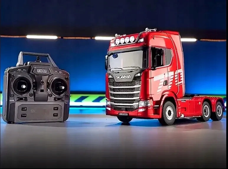 TIR TRUCK TRACTOR UNIT HUINA 1501 LIGHTS REMOTE CONTROLLED RC RED Manufacturer code 1501