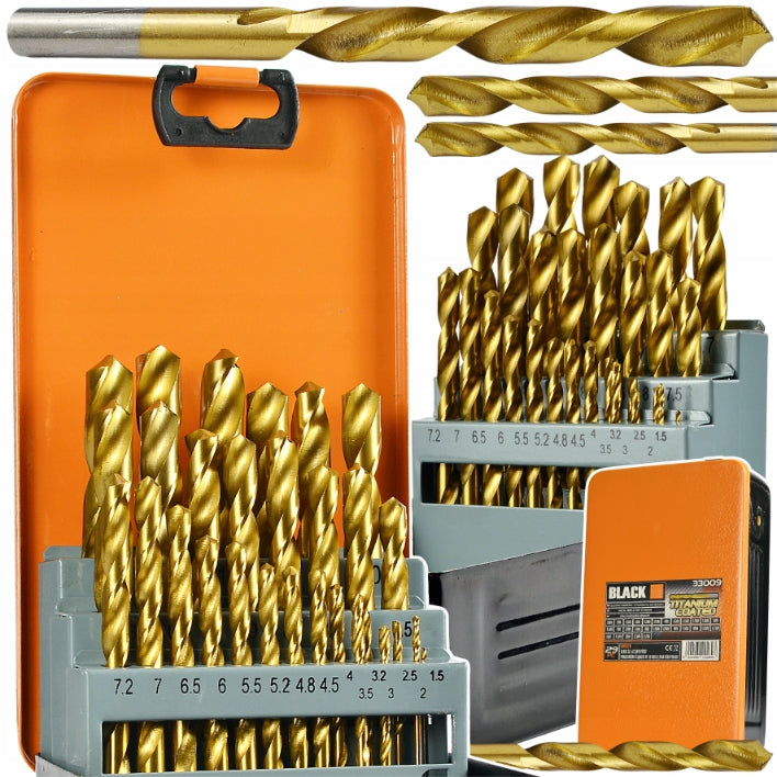 TITANIUM DRILL BITS FOR METAL DRILL BIT SET 29 PIECES