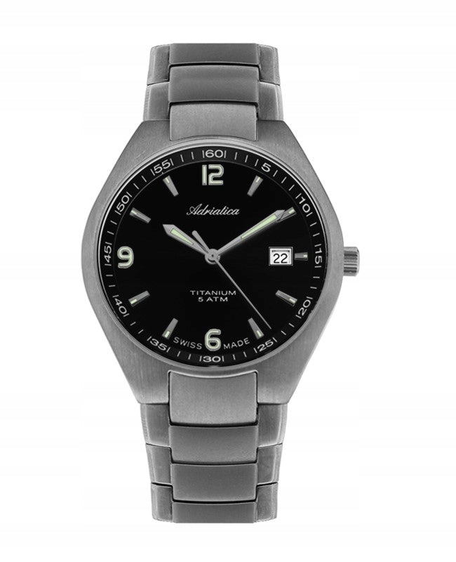 TITANIUM MEN'S WATCH ADRIATICA A1069.4154Q +GRAWER