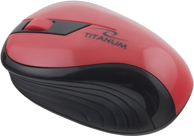 TITANUM WIRELESS OPTICAL MOUSE TM114R RAINBOW REDPAD FOR US Packaging status original