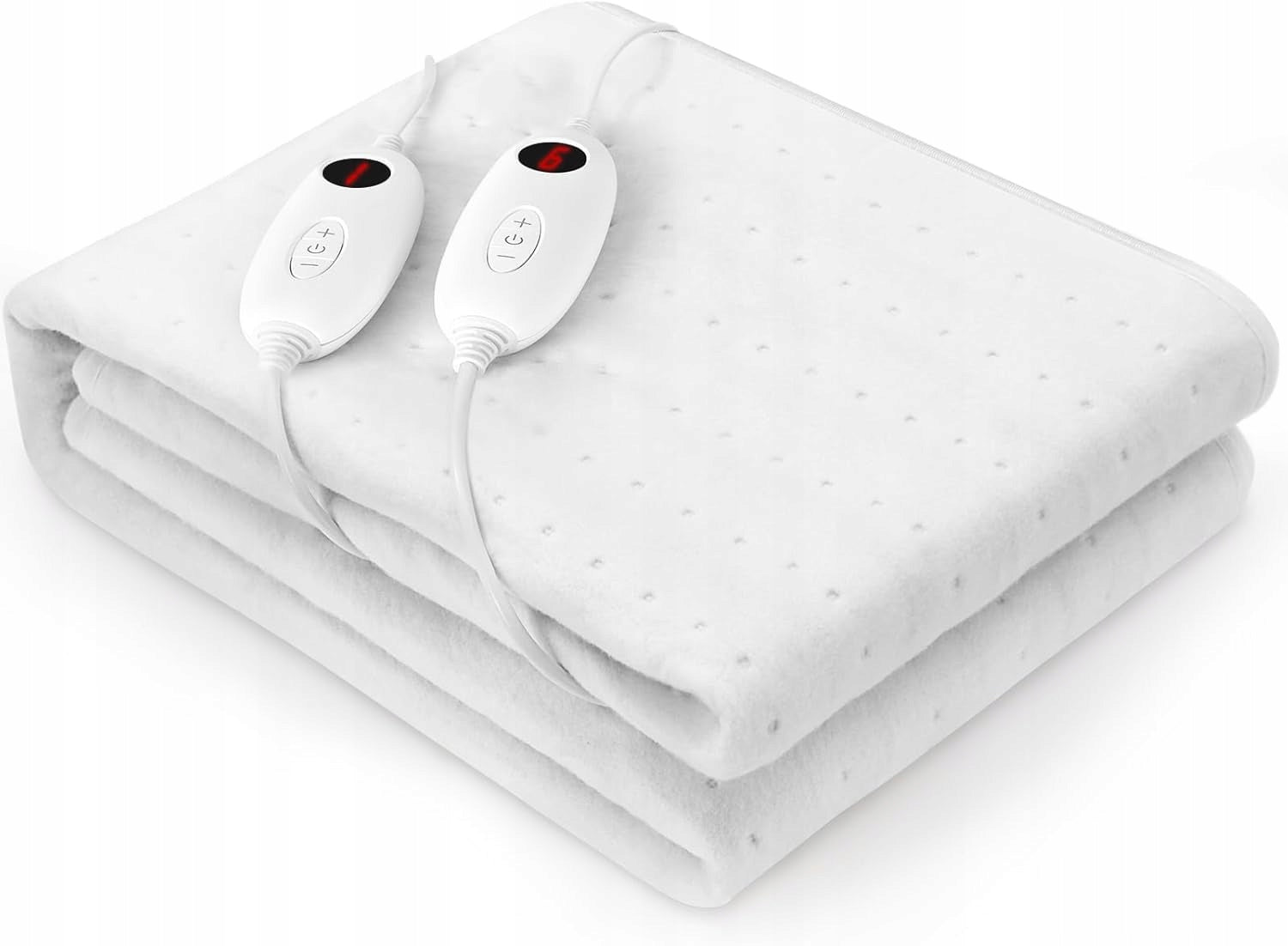 TLGREEN Double Heating Mat for Bed Blanket 100W, 187x139 cm Light Grey
