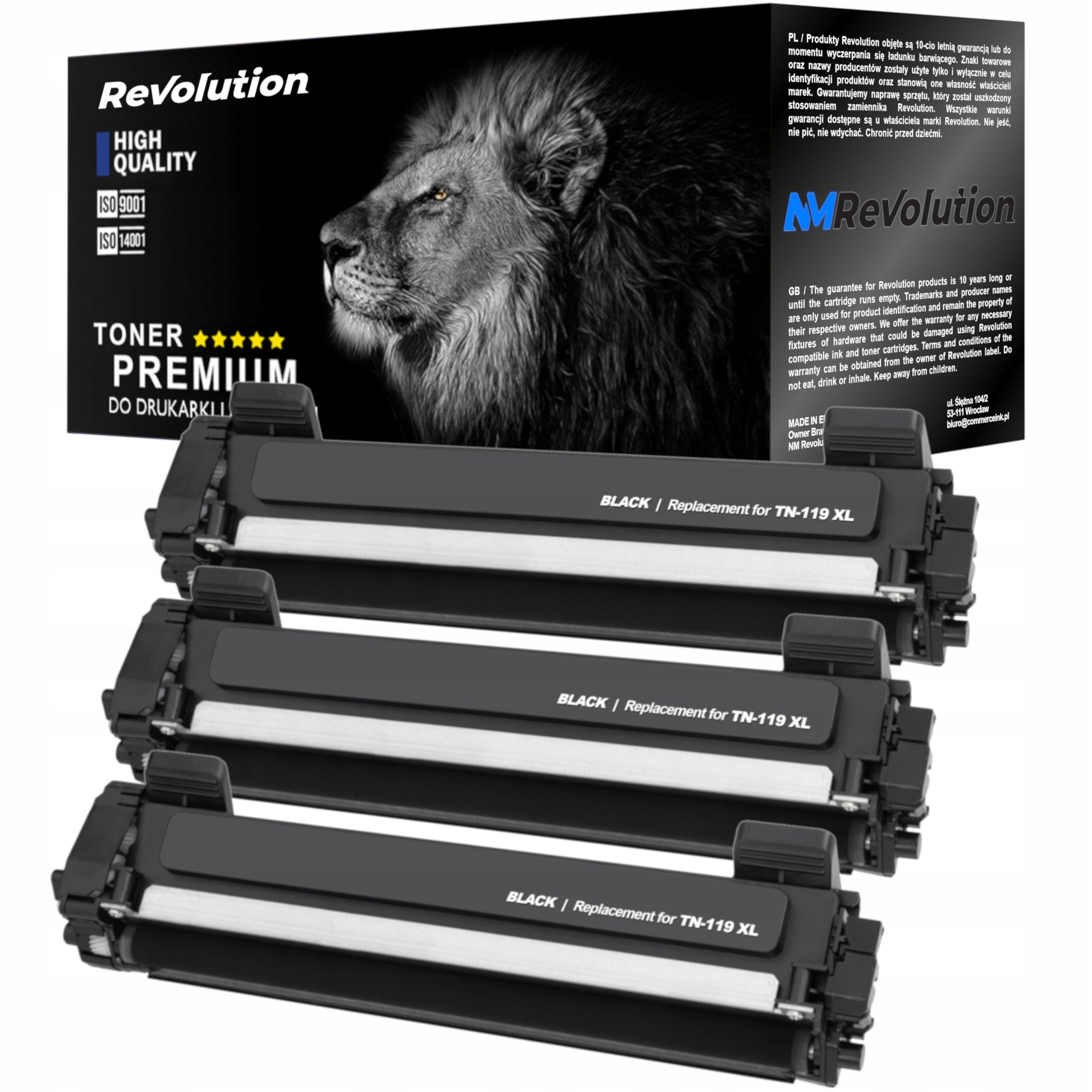 TN-119 XL Toner for Brother HL-L1230W HL-L1232W DCP-L1630W DCP-L1632W