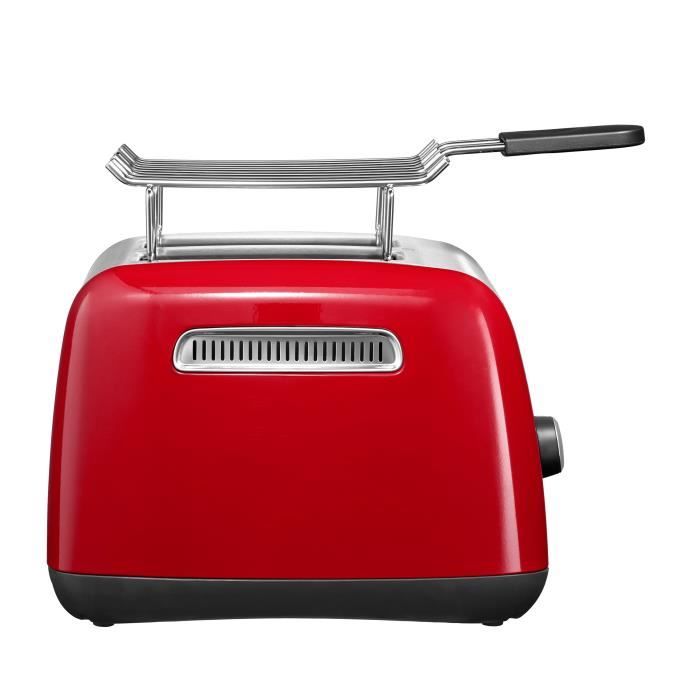 TOASTER 2 SLICES REGULATION OPERATION DEFROSTING RED KITCHENAID Power rating 1100 W