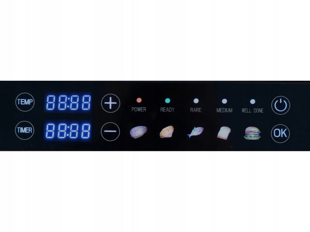 TOASTER ELECTRIC GRILL 2000W, LED PANEL, 5 PROGRAMS W-67440 LUND Temperature control yes