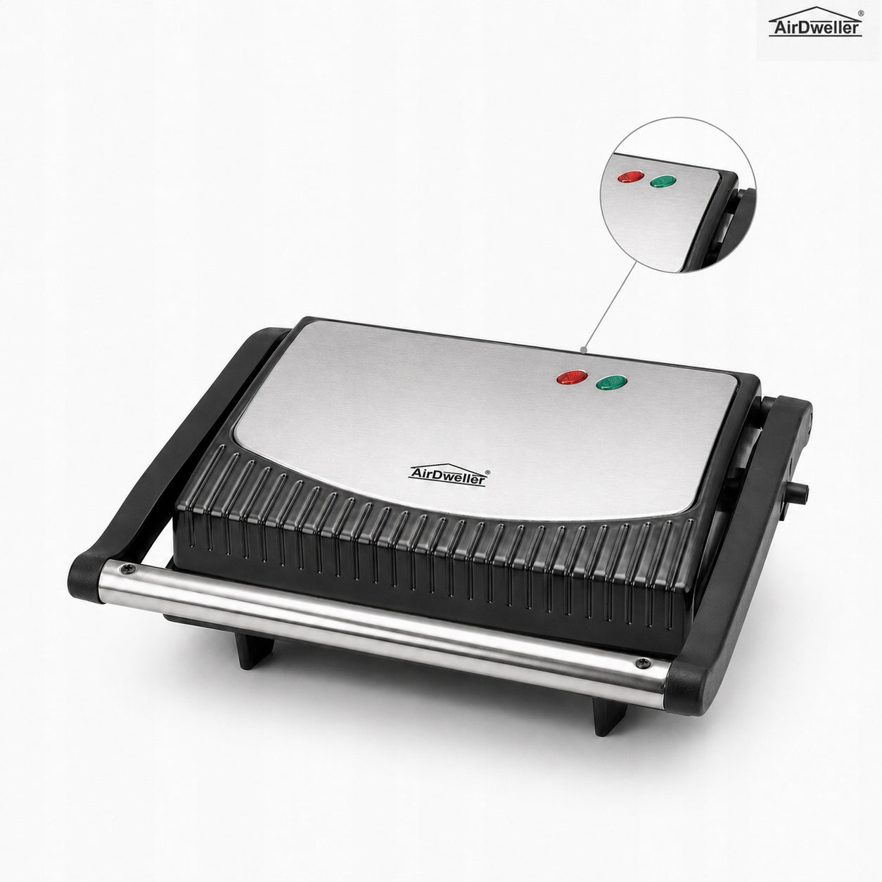 TOASTER ELECTRIC GRILL AIRDWELLER 1000W FOR PANINI SANDWICHES TOASTER 180° Sandwich shape square shell rectangle heart triangle other