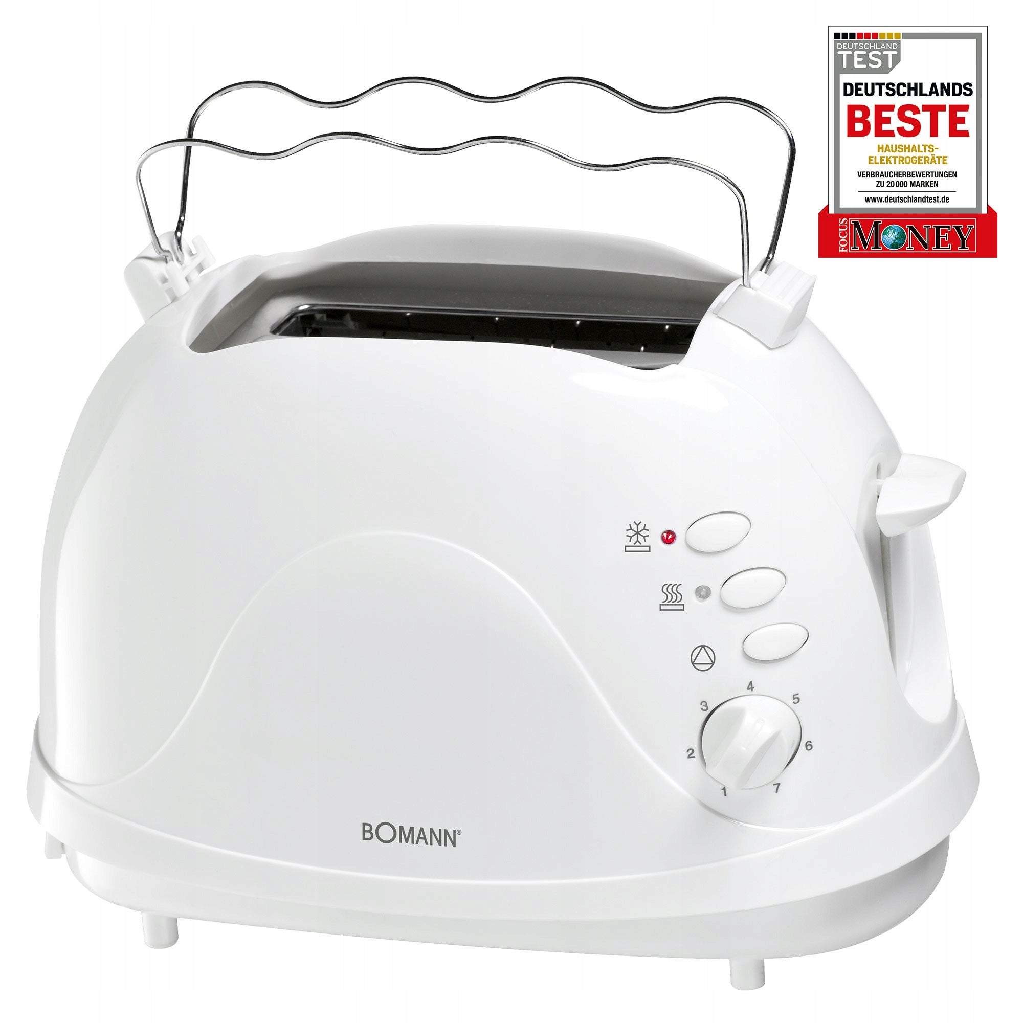 TOASTER FOR 2 SLICES BOMANN TA 879 W CB WHITE Power rating 700 W