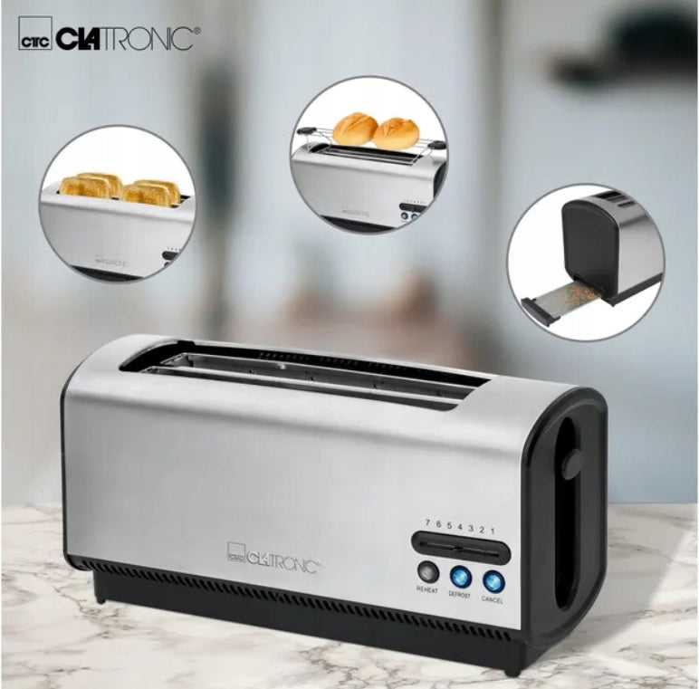TOASTER FOR 4 SLICES TOAST HEATING FOR ROLLS DEFROSTING 1200W Packaging status original
