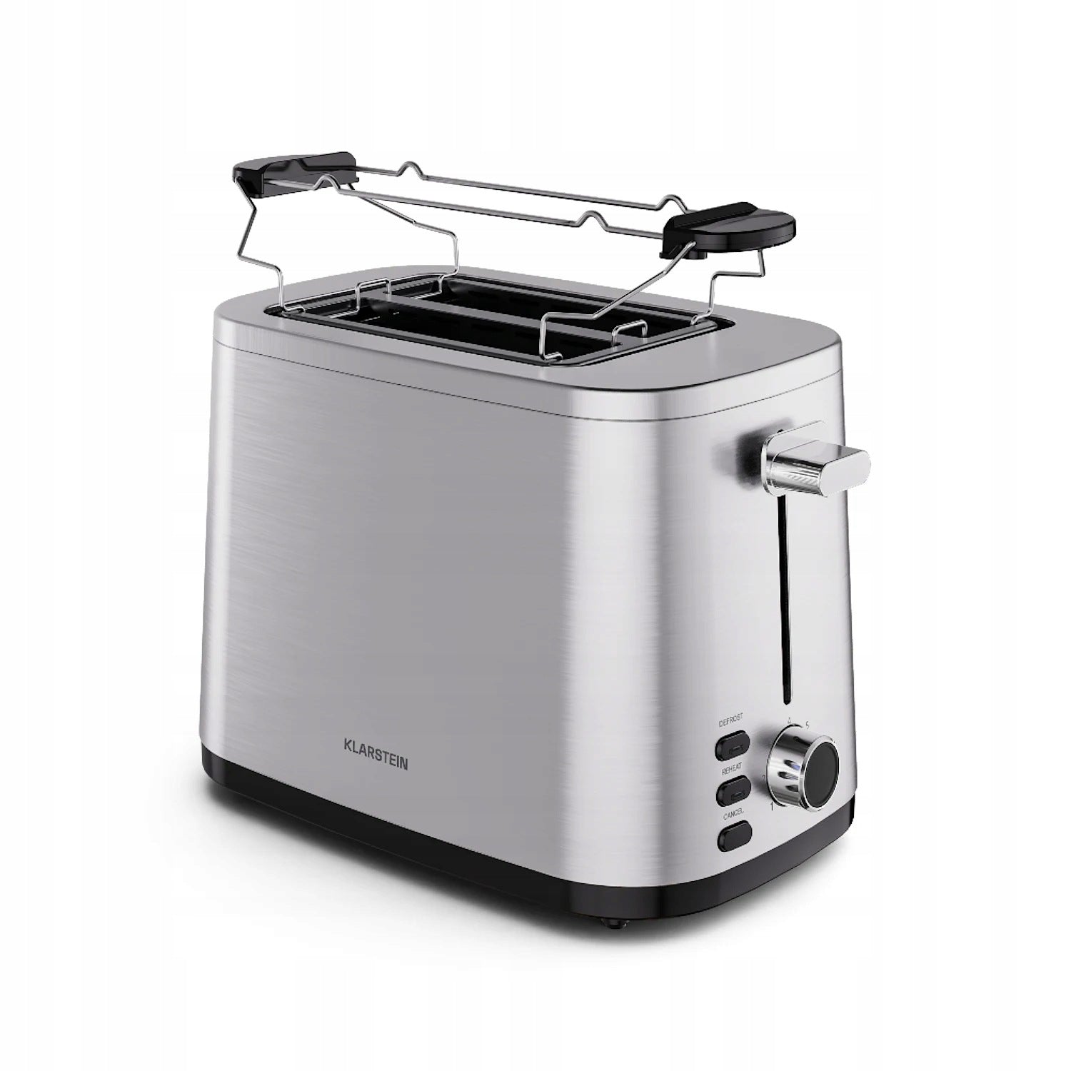 TOASTER KLARSTEIN 800 IN FOR 2 SLICES SILVER WITH GRATE FOR HEATING ROLLS