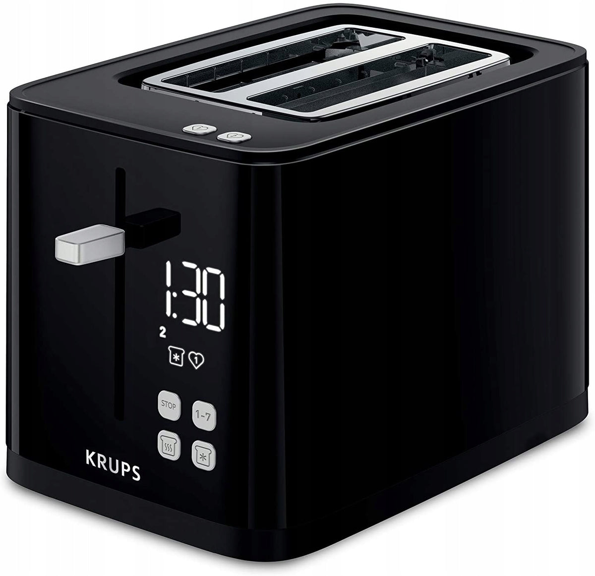 TOASTER KRUPS SMART'N LIGHT FOR 2 SLICES KH6418 BLACK 850W LED DISPLAY