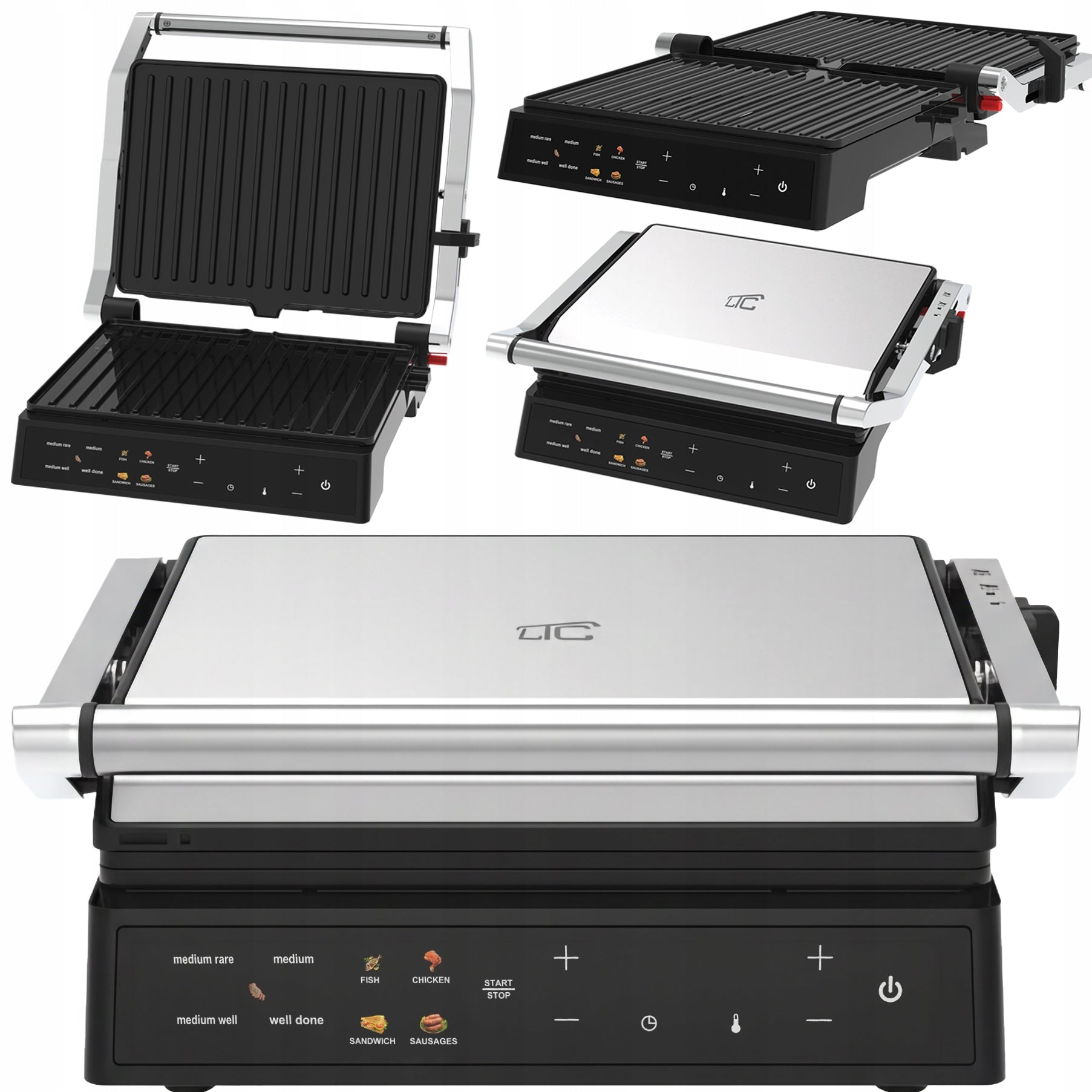 TOASTER OVEN GRILL FOR PANINI SANDWICHES ELECTRIC FOLDING 180° STRONG