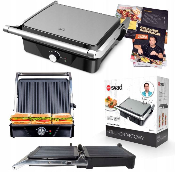 TOASTER OVEN GRILL FOR PANINI SANDWICHES ELECTRIC FOLDING STRONG 2000W
