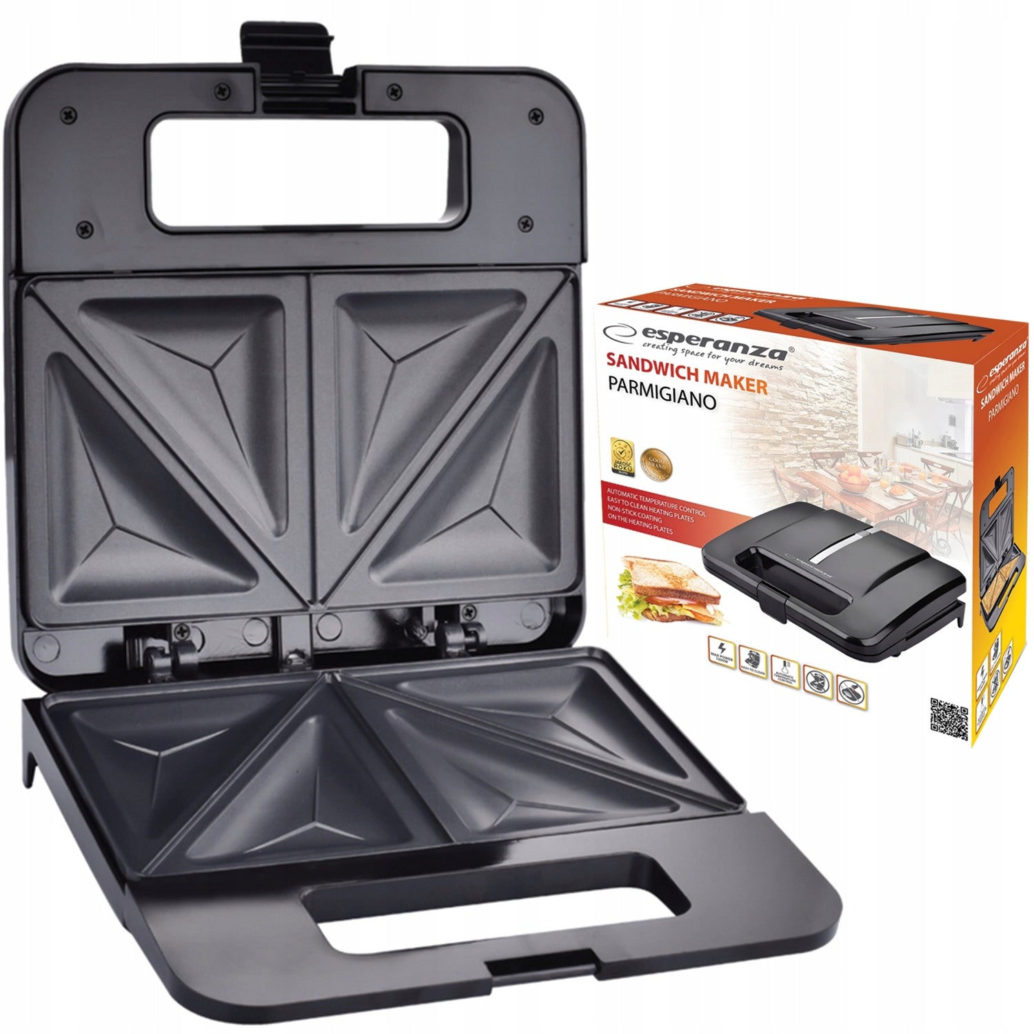TOASTER SANDWICH 1000W Dominant color black