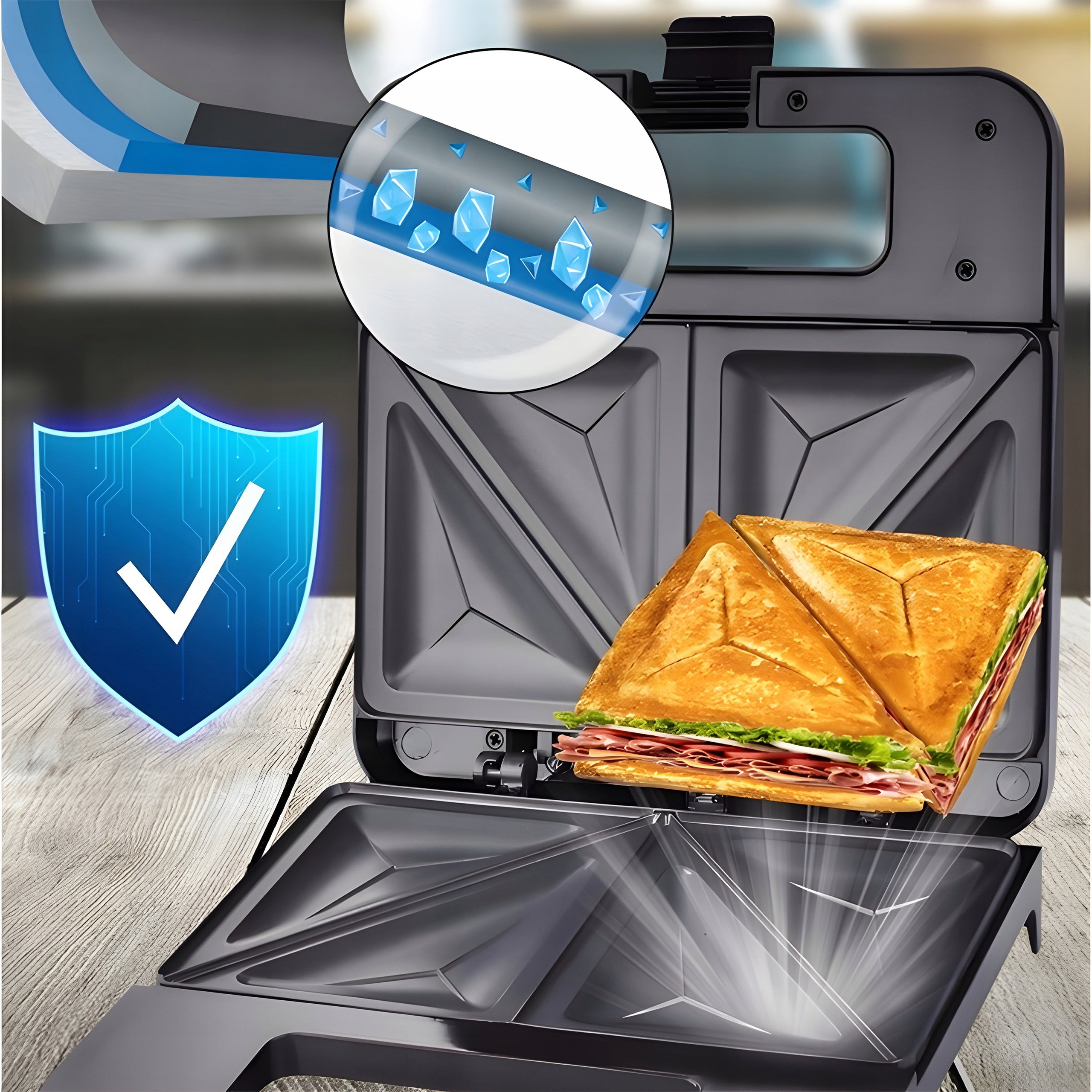 TOASTER SANDWICH 1000W NONSTICK COATING Manufacturer code toster grill do kanapek OPIEKACZ 1000W 2026