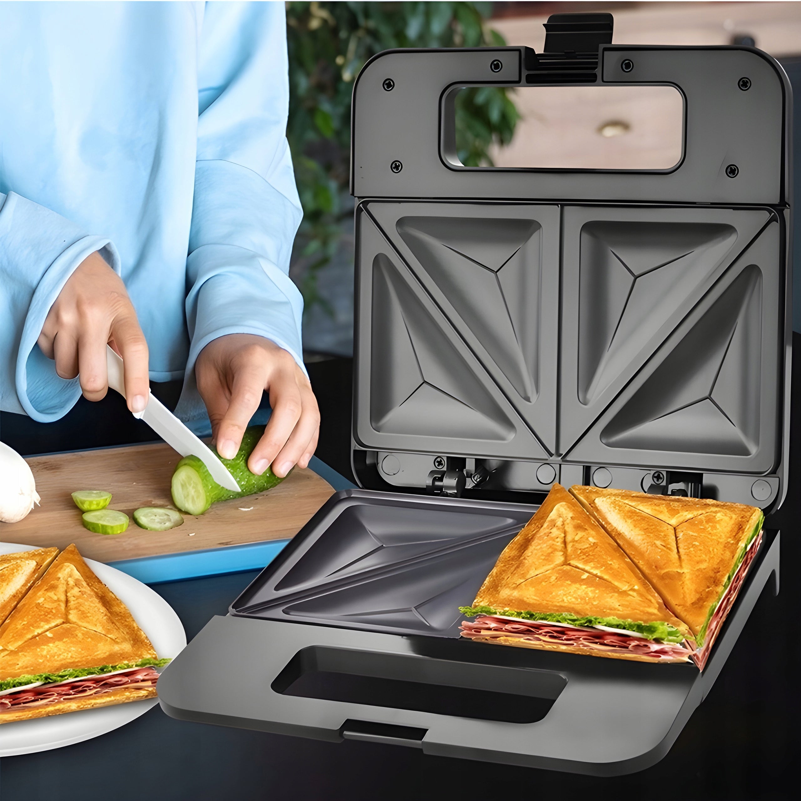 TOASTER SANDWICH 1000W NONSTICK COATING Packaging status original