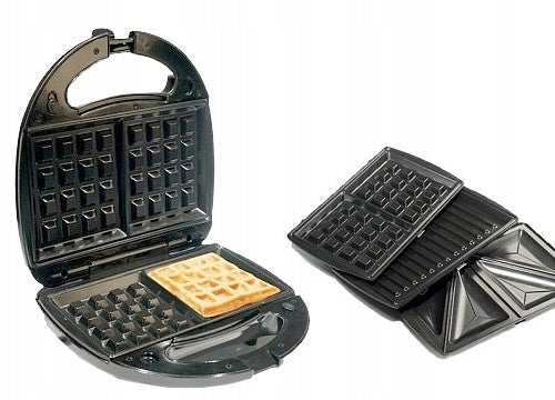 TOASTER SANDWICH GRILL WAFFLE IRON 3in1 750W TIROSS