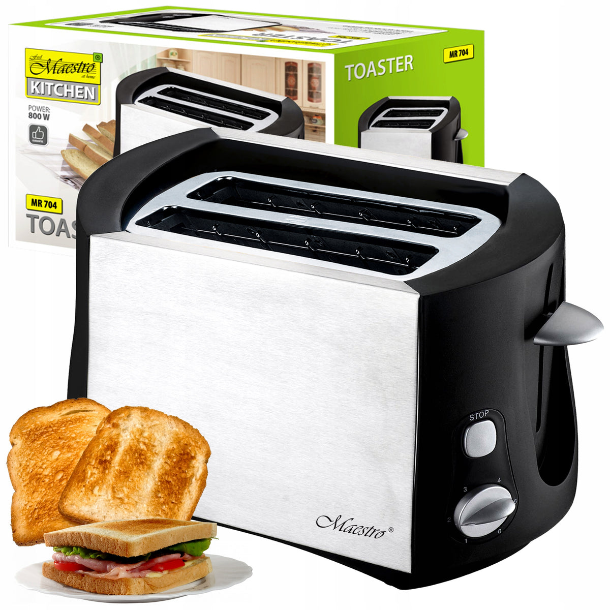 TOASTER SANDWICH TOASTER 6 LEVELS 800W 2 SLICES