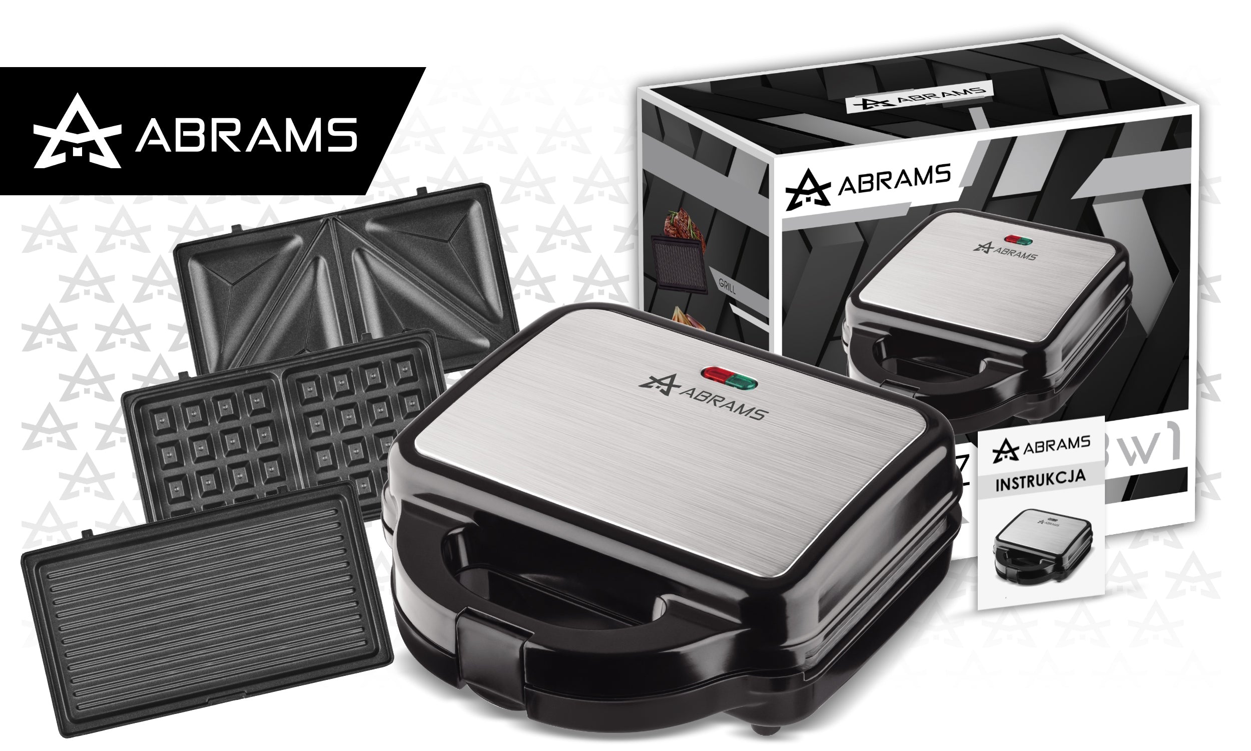 TOASTER WAFFLE MAKER GRILL 3IN1 TOASTER FOR SANDWICHES 1000W STRONG NEW Power rating 1000 W