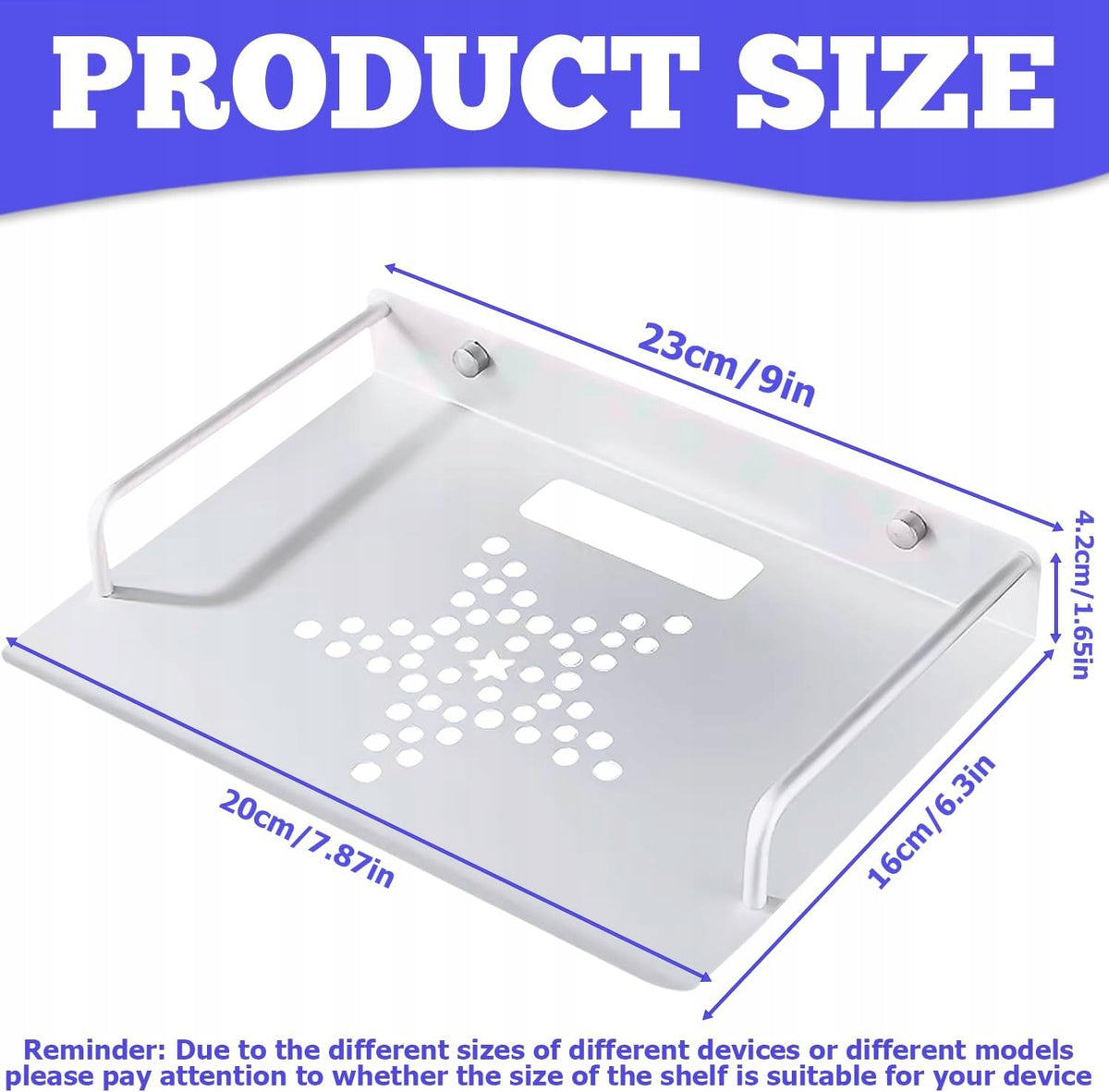 TOATELU Router Wall Mount Aluminum Ventilated 20x16cm Silver Model TOATELU