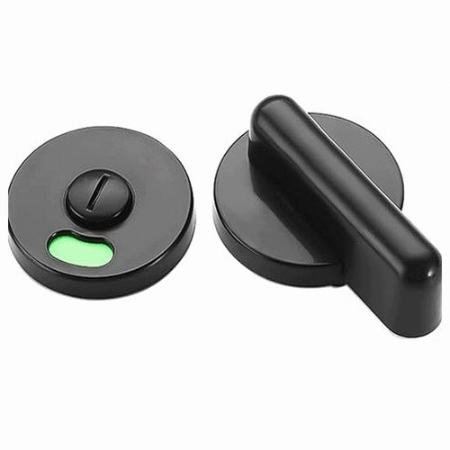 TOILET DOOR HANDLE BLACK UNIVERSAL INDICATOR RED GREEN for home