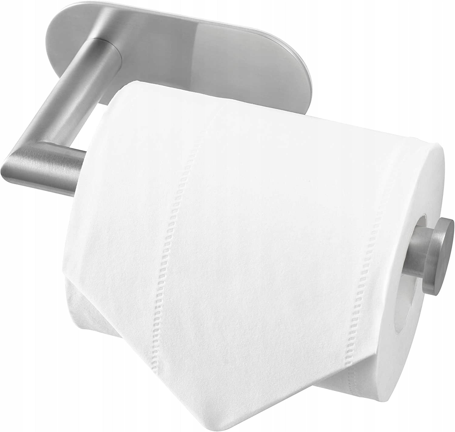 TOILET PAPER HANGER HOLDER WITHOUT DRILLING SELF-ADHESIVE SILVER
