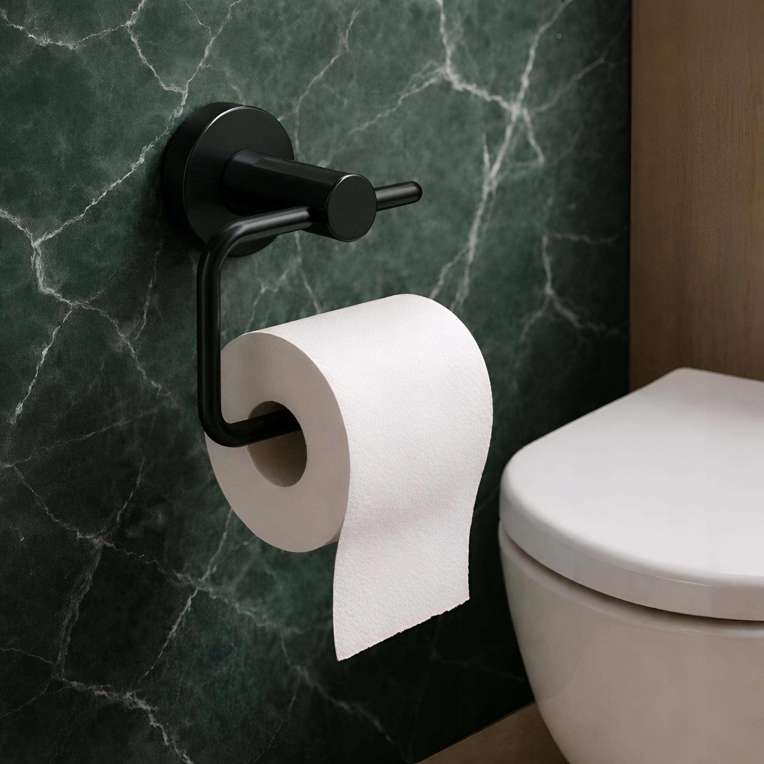 TOILET PAPER HOLDER BATHROOM HANGER METAL DELVANT ESVAN BLACK Manufacturer code ESVAN UCHWYT WISZĄCY NA PAPIER CZARNY