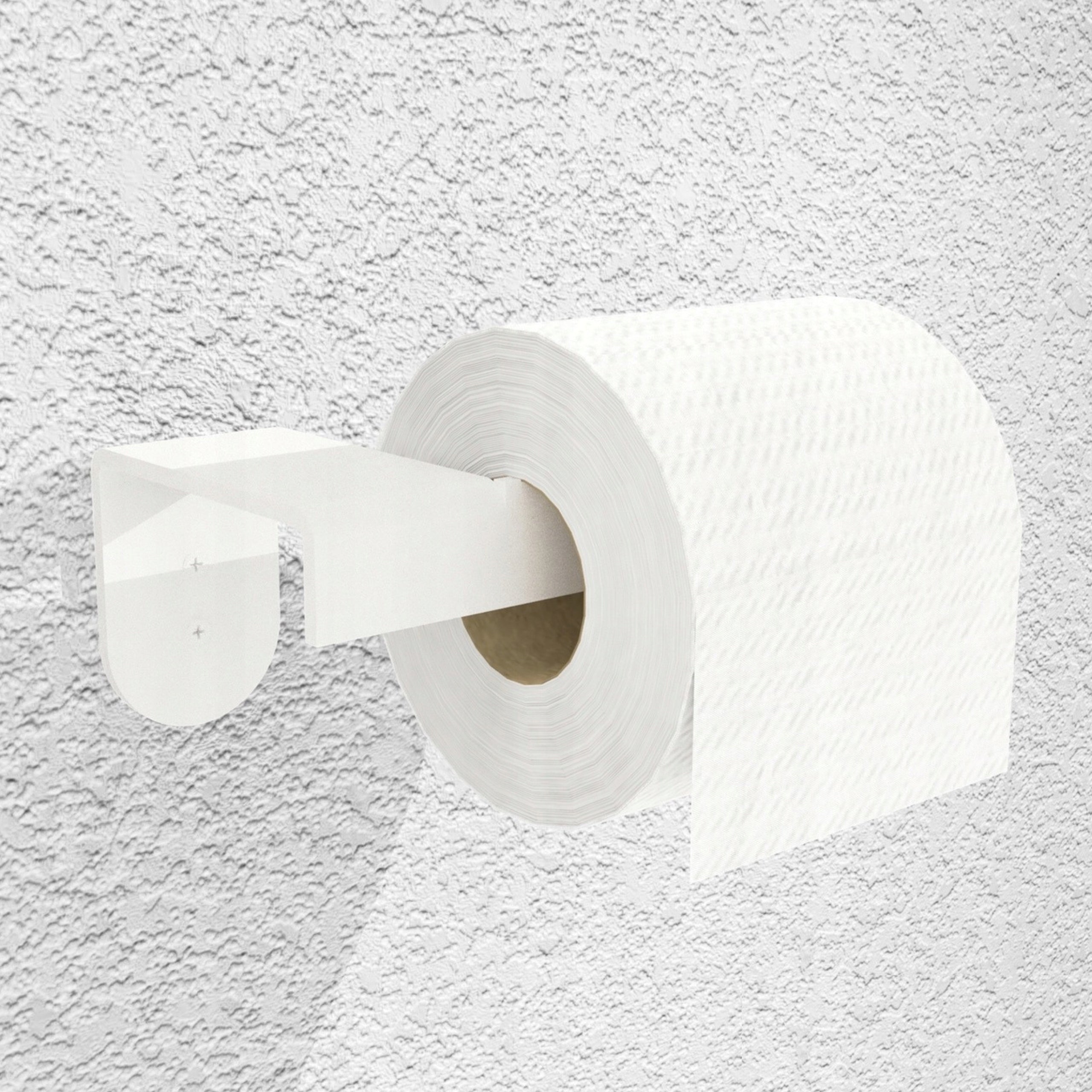 TOILET PAPER HOLDER CORE WHITE METAL WALL HANGING MINIMALIST Manufacturer code P1 - Uchwyt na papier klasyczny BIAŁY