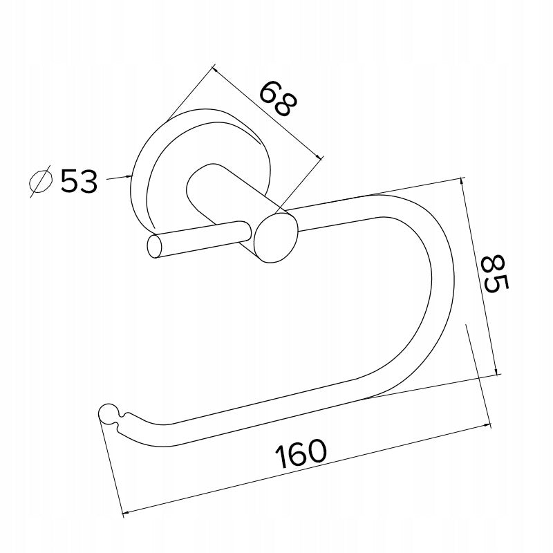 TOILET PAPER HOLDER METAL CAESAR-GL-BR GOLD BRUSHED Line CEZAR