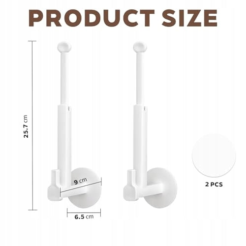 TOILET PAPER HOLDER SELF ADHESIVE ROTARY RETRACTABLE 2 PCS STEEL Manufacturer code Bez marki