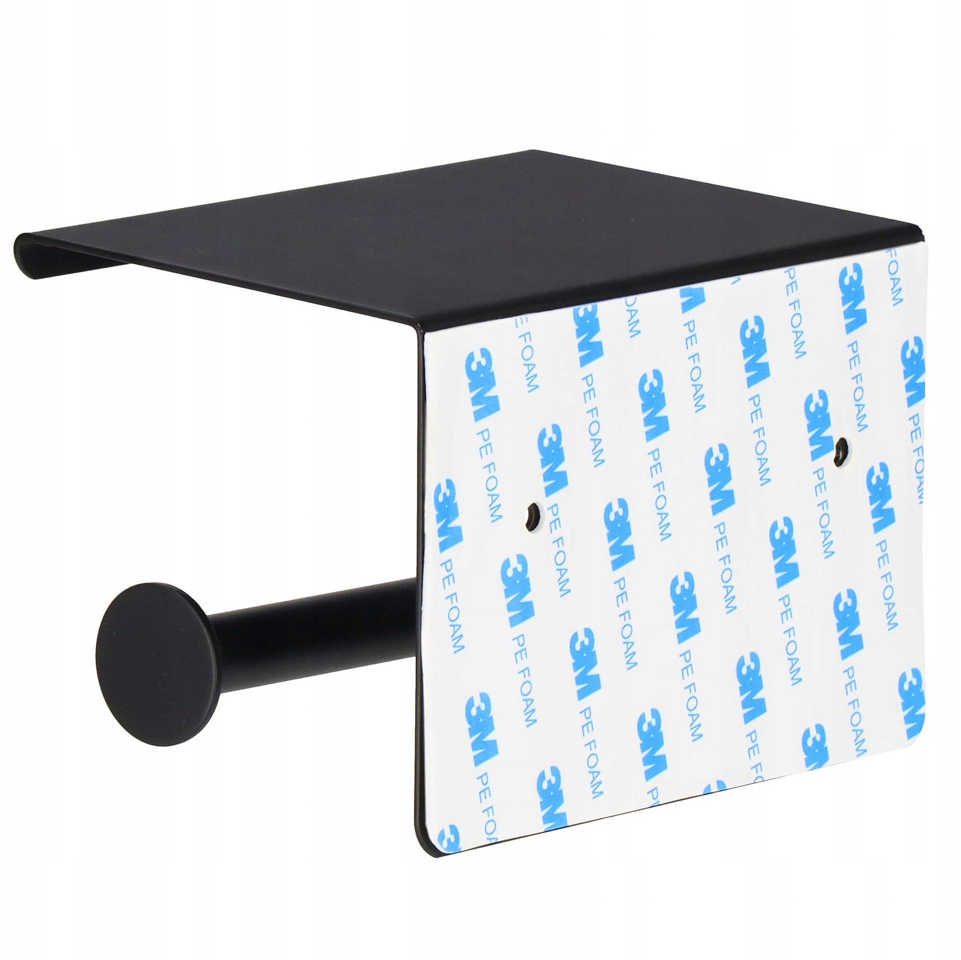 TOILET PAPER HOLDER TOILET HANGER BLACK STEEL METAL LOFT WITH SHELF Packaging status original