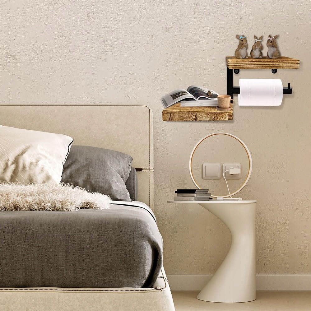 TOILET PAPER HOLDER WITH SHELF HANGER WOODENBATHROOM HOUSE TOILET Manufacturer code REGAŁ MAGAZYNOWY
