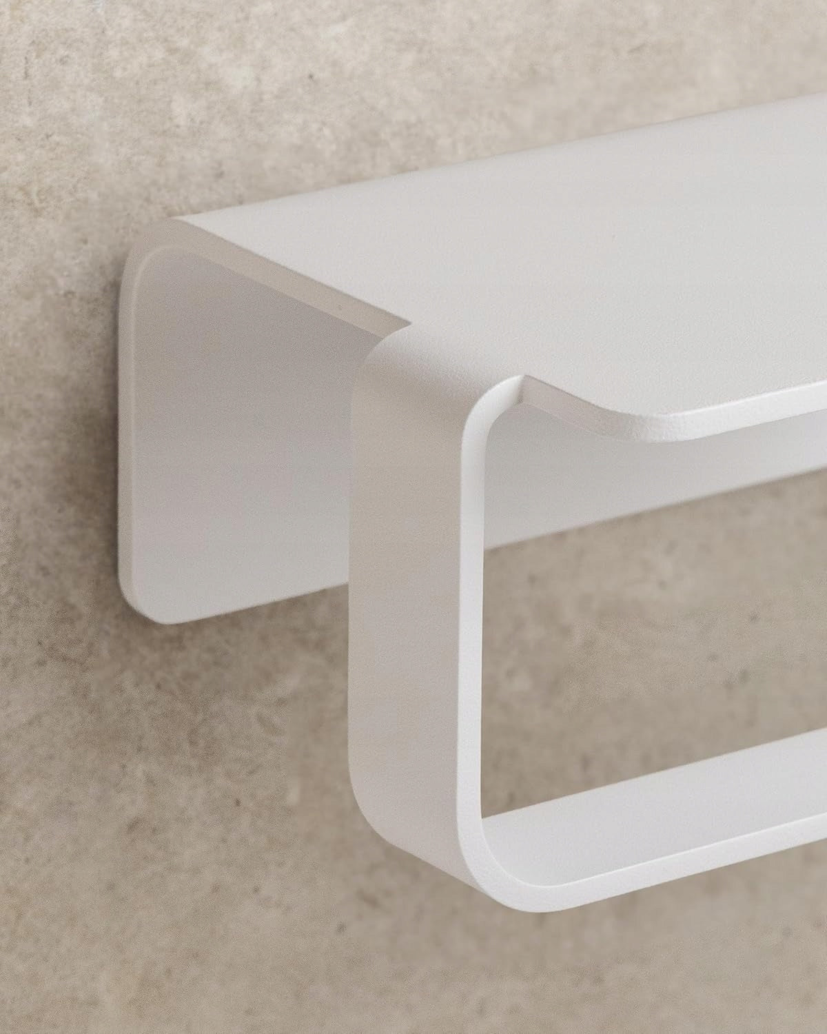 TOILET PAPER HOLDER WITHOUT DRILLING METAL WHITE PHONE SHELF Brand no brand