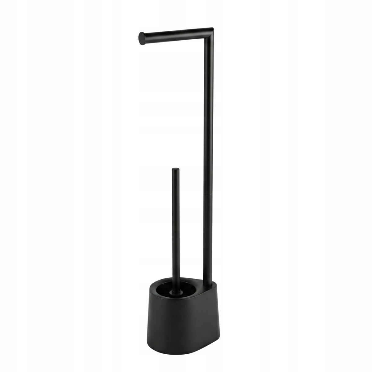 TOILET PAPER STAND AND TOILET BRUSH STAINLESS STEEL 63 CM BLACK Brand NUXIO