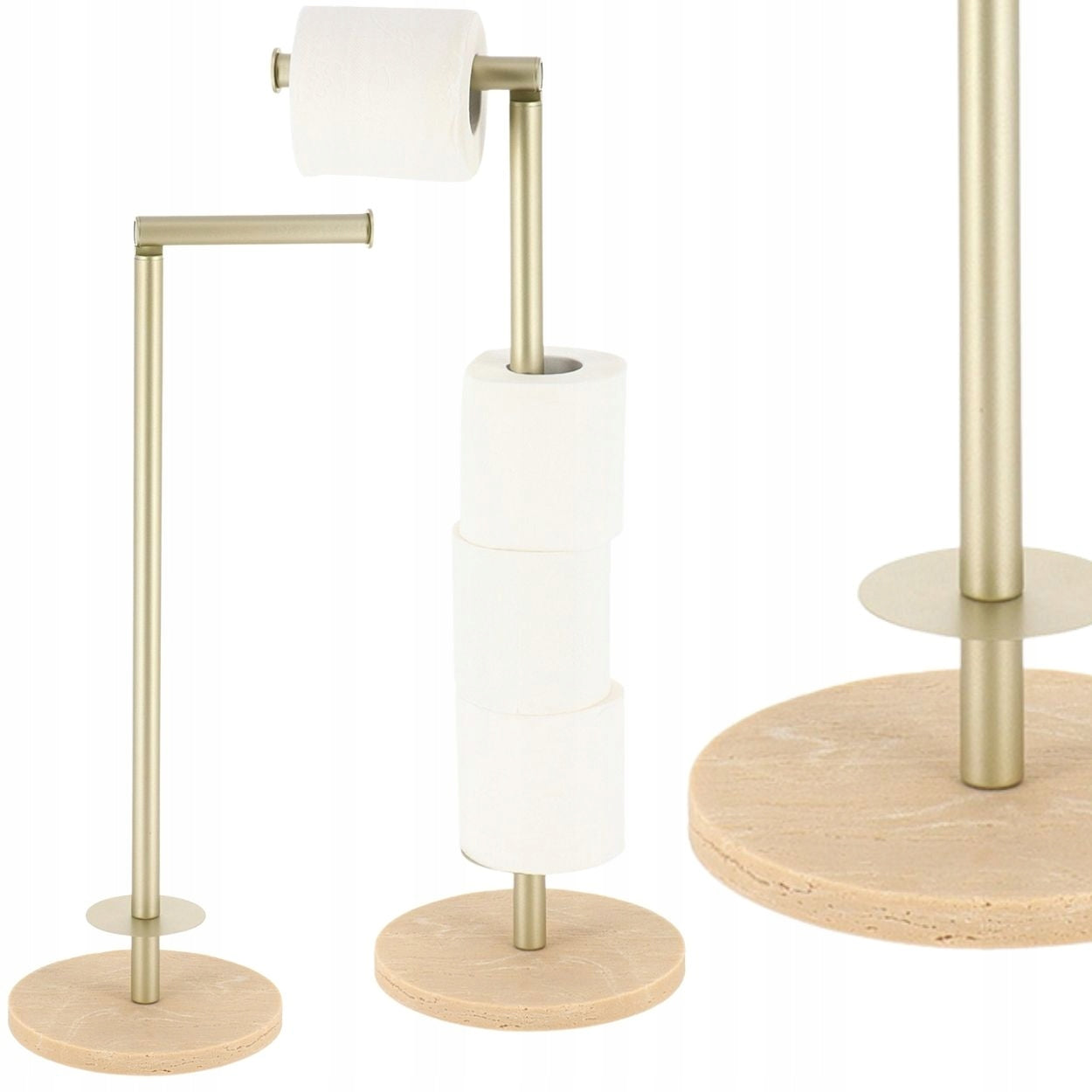 TOILET PAPER STAND Metal Paper Roll Holder FREESTANDING